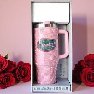 UF Florida Gators Colossal Bling Tumbler Pink Rhinestone Valentines Day Gift NEW